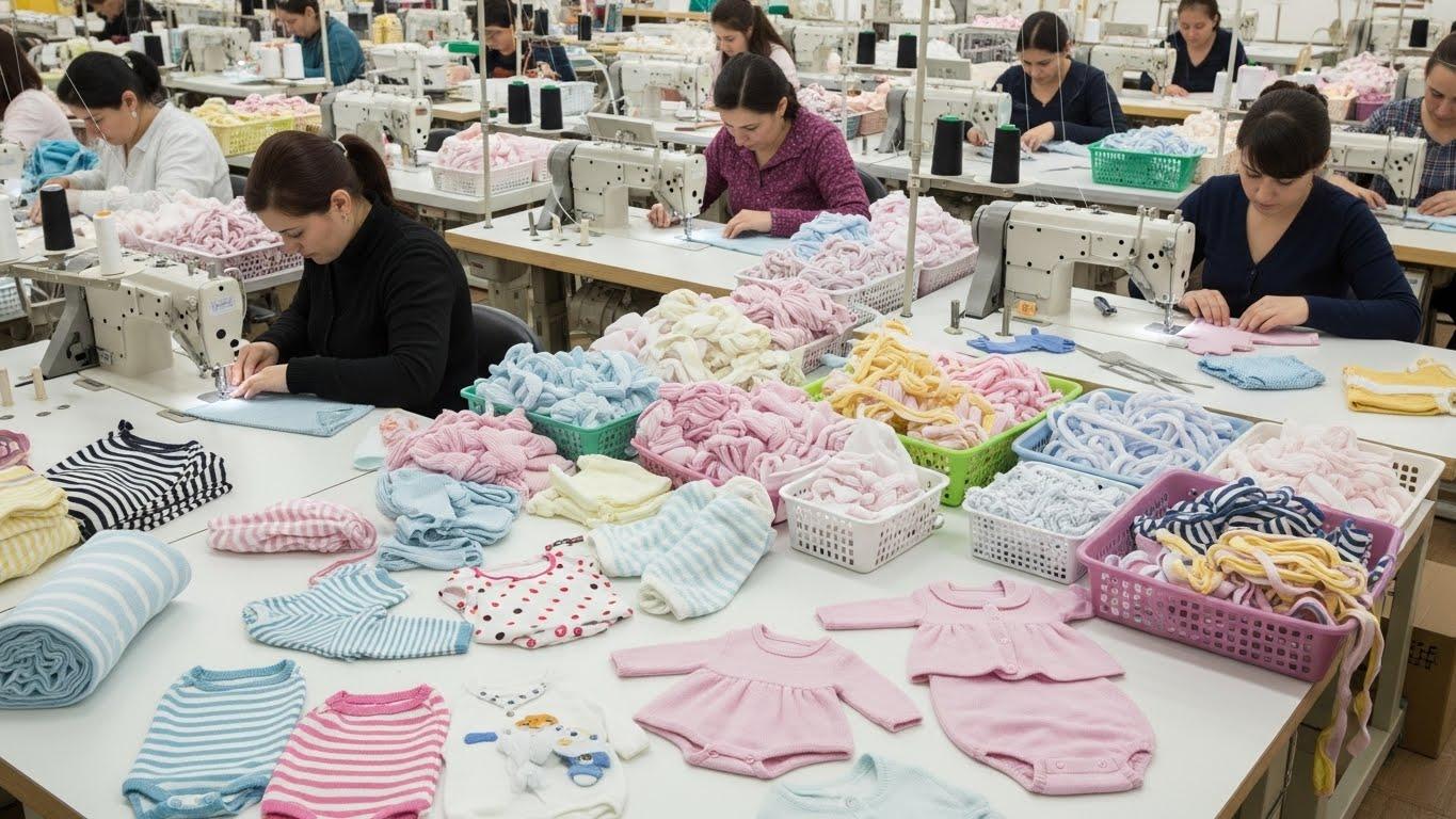 Швейное производство из трикотажных полотен для детской одежды