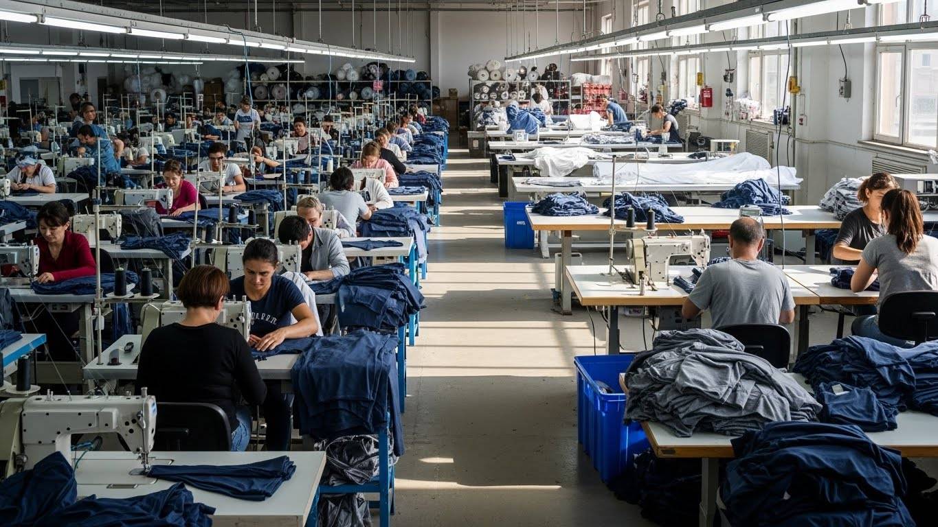 Современная швейная фабрика Производственный процесс на швейной фабрике