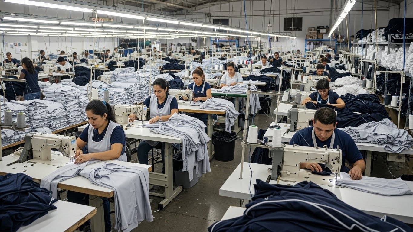 Процесс пошива одежды на контрактной фабрике Контрактное швейное производство одежды