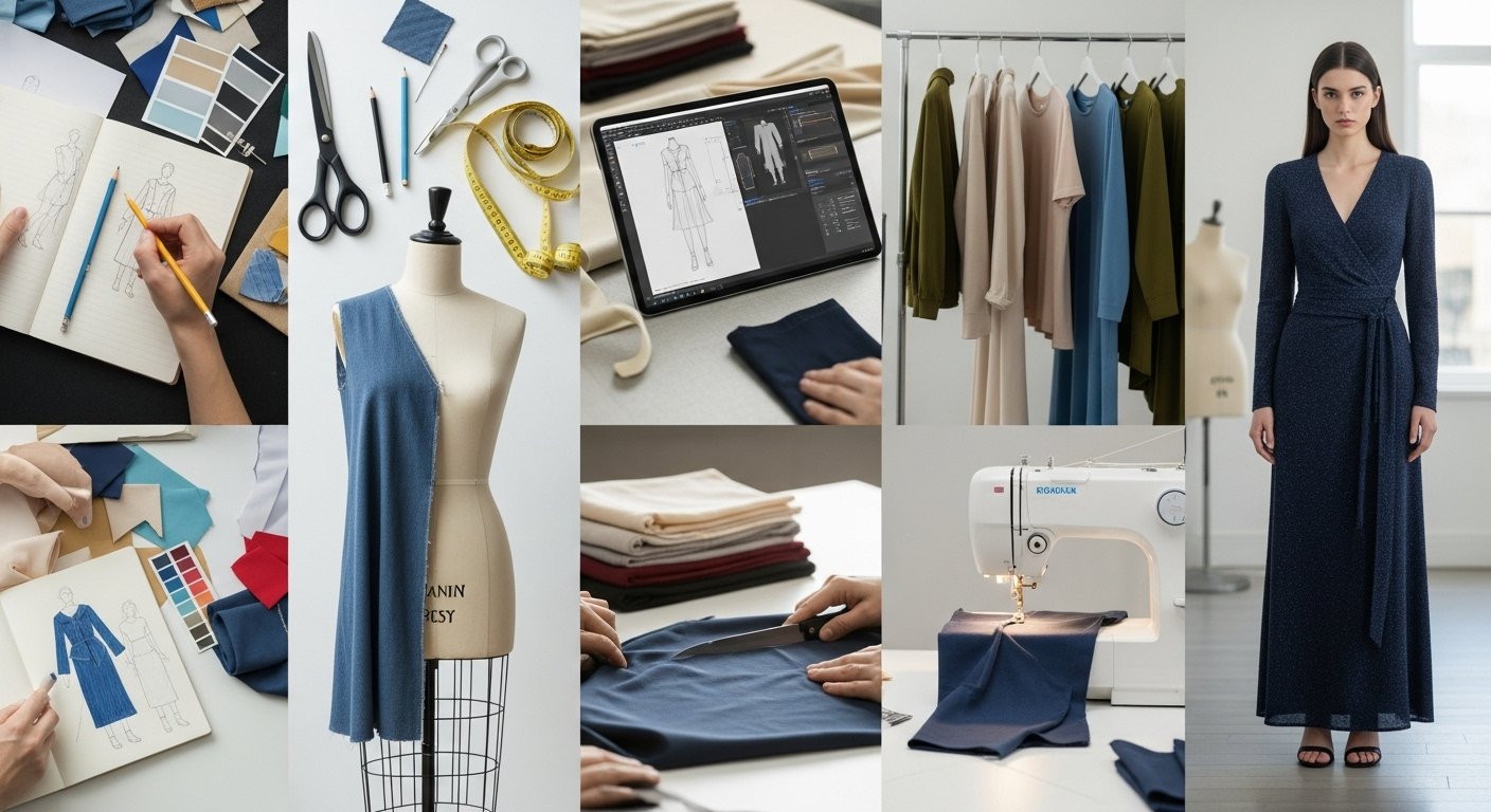 Процесс создания коллекции одежды