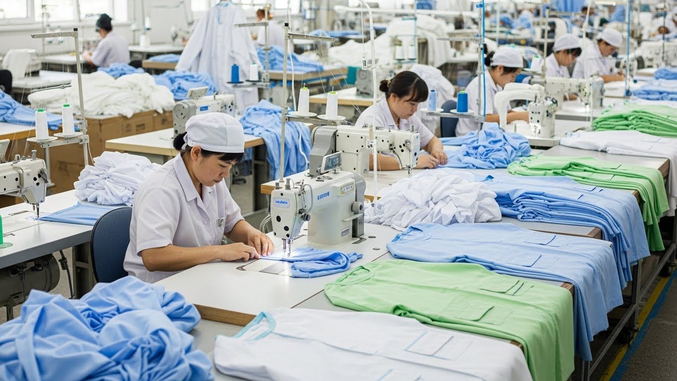 Швейное производство медицинской одежды для лабораторий