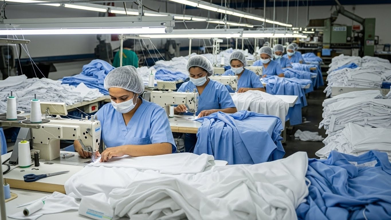Швейное производство медицинской одежды с антимикробной обработкой