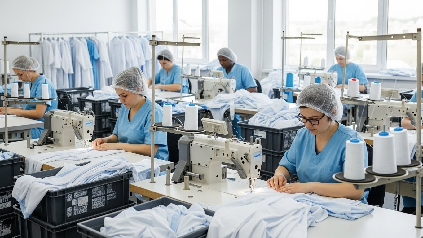 Швейное производство медицинской одежды на заказ