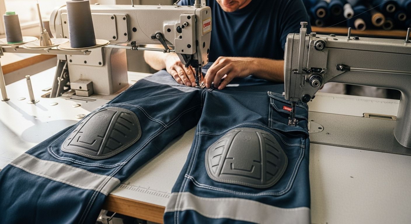 Защитная рабочая одежда с элементами безопасности