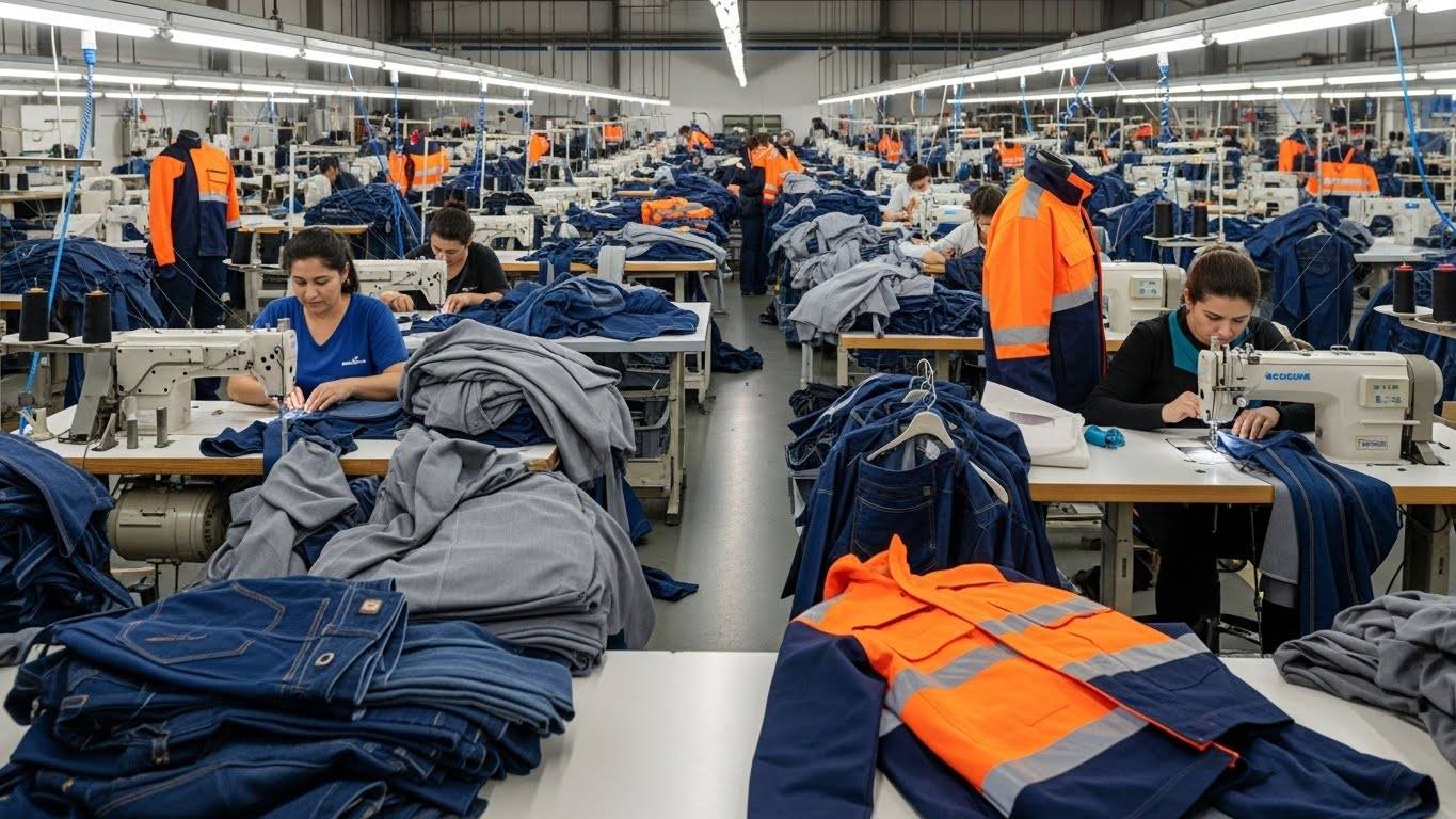 Производство спецодежды на швейной фабрике Швейное производство спецодежды