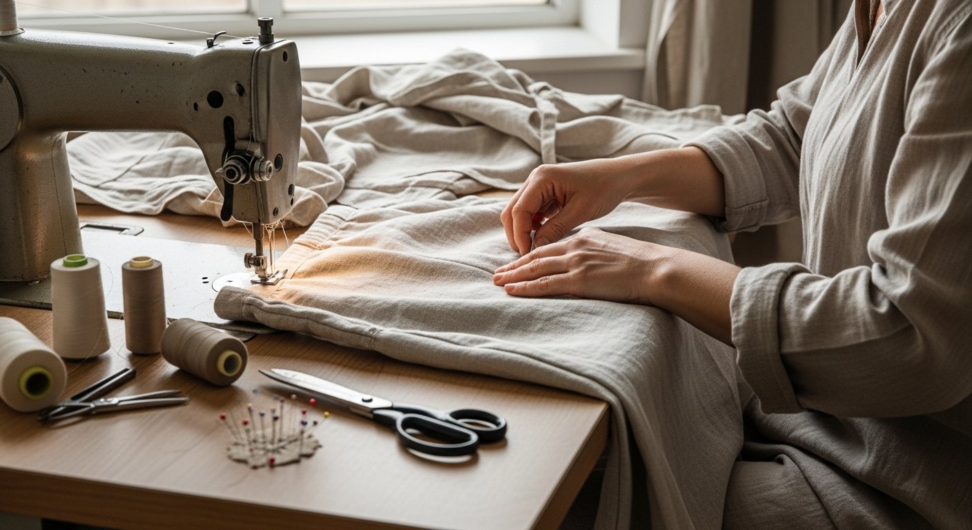 Повседневная одежда из льна для женщин и мужчин