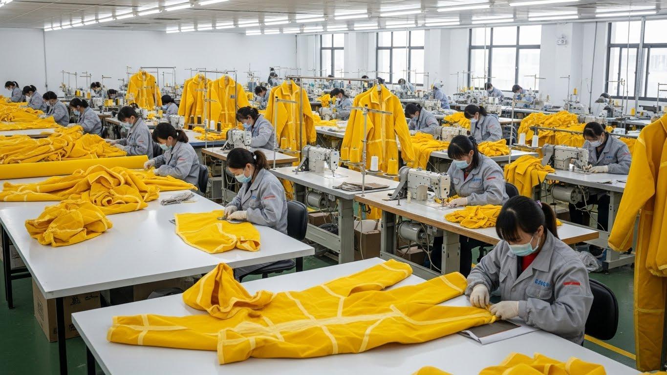 Швейное производство защитной одежды с химической защитой