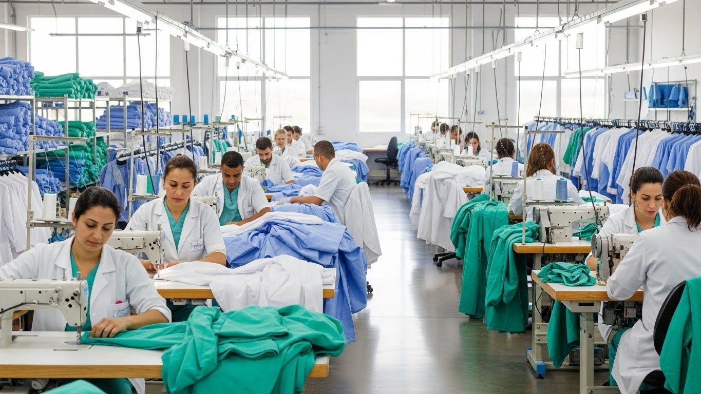 Швейная фабрика по пошиву медицинской одежды