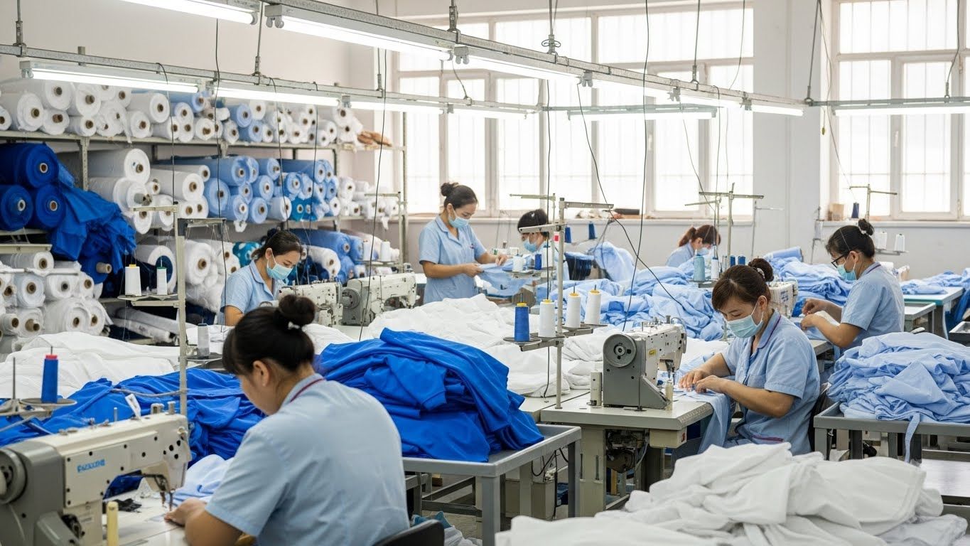 Производство медицинской одежды на швейной фабрике Швейная фабрика по пошиву медицинской одежды