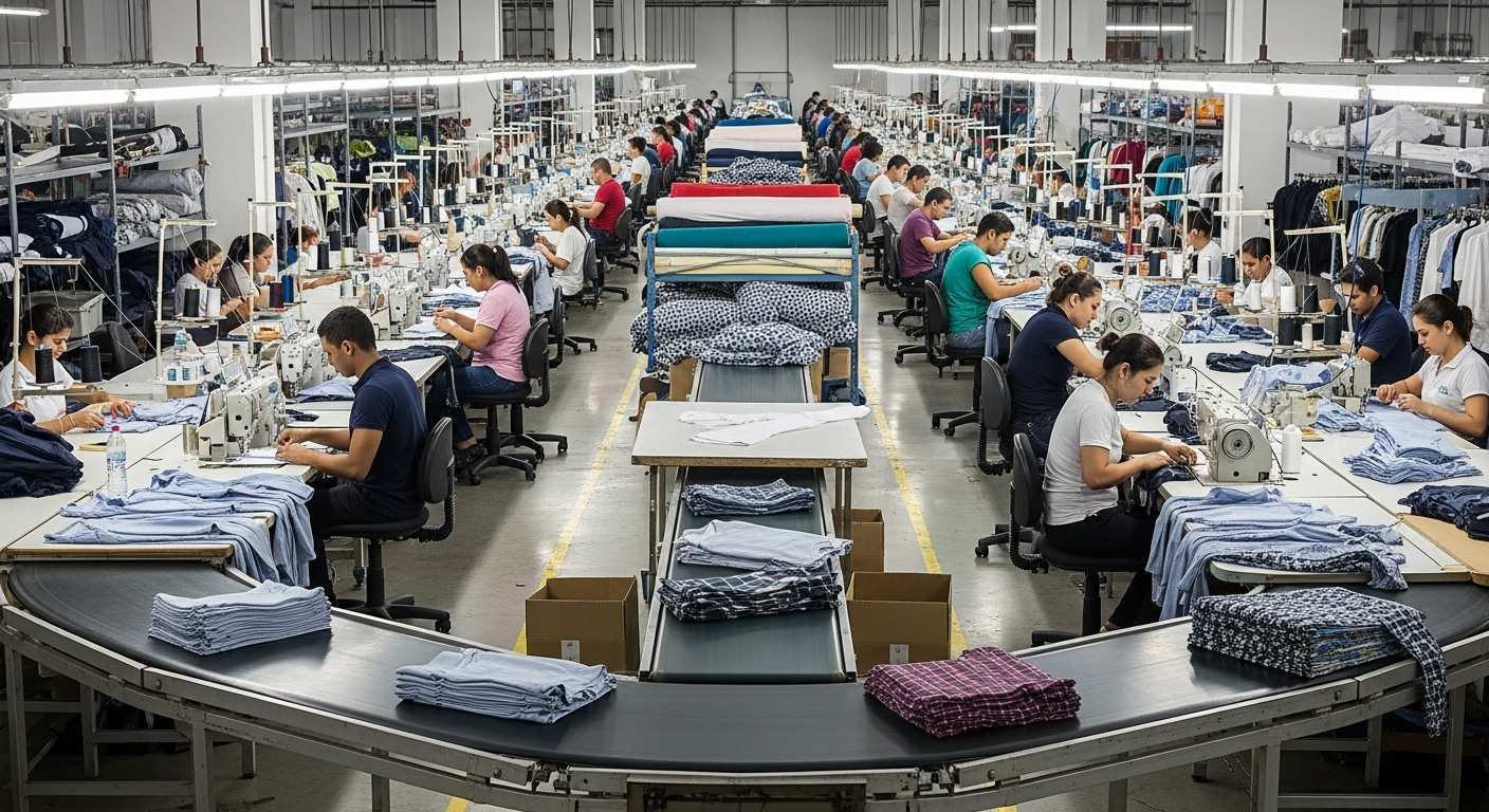 Производственная линия для массового пошива одежды