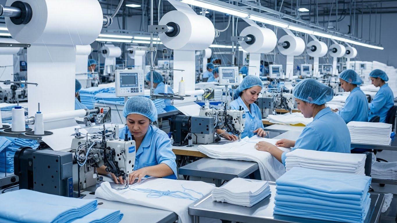 Швейное производство текстильных изделий для медицинских учреждений