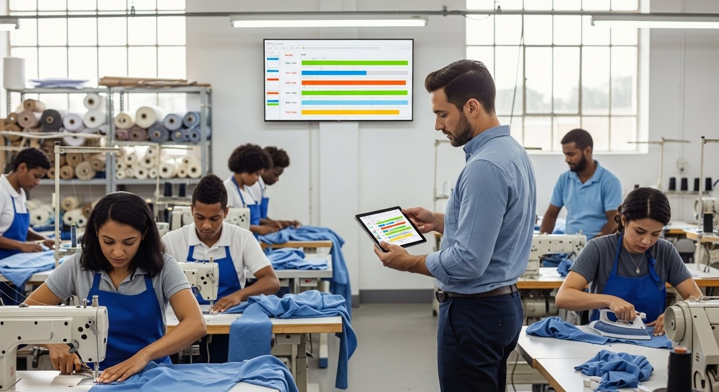 Контроль процесса производства в швейном цехе