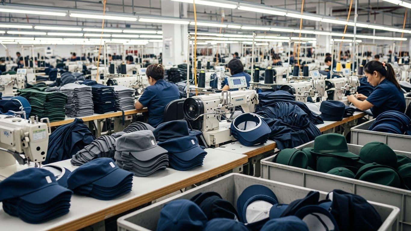 Швейное производство головных уборов для корпоративной одежды