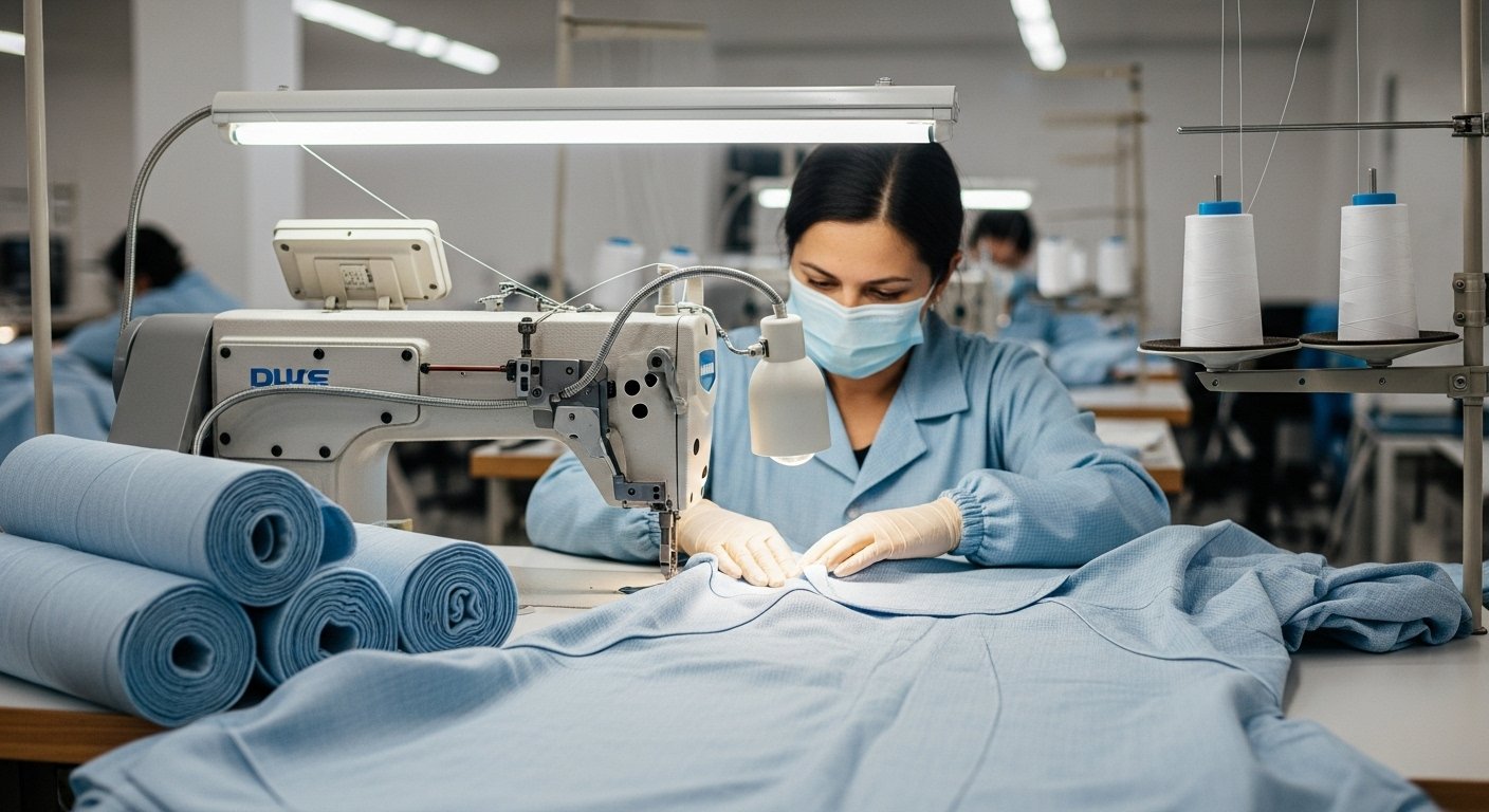 Медицинская одежда с антибактериальной обработкой