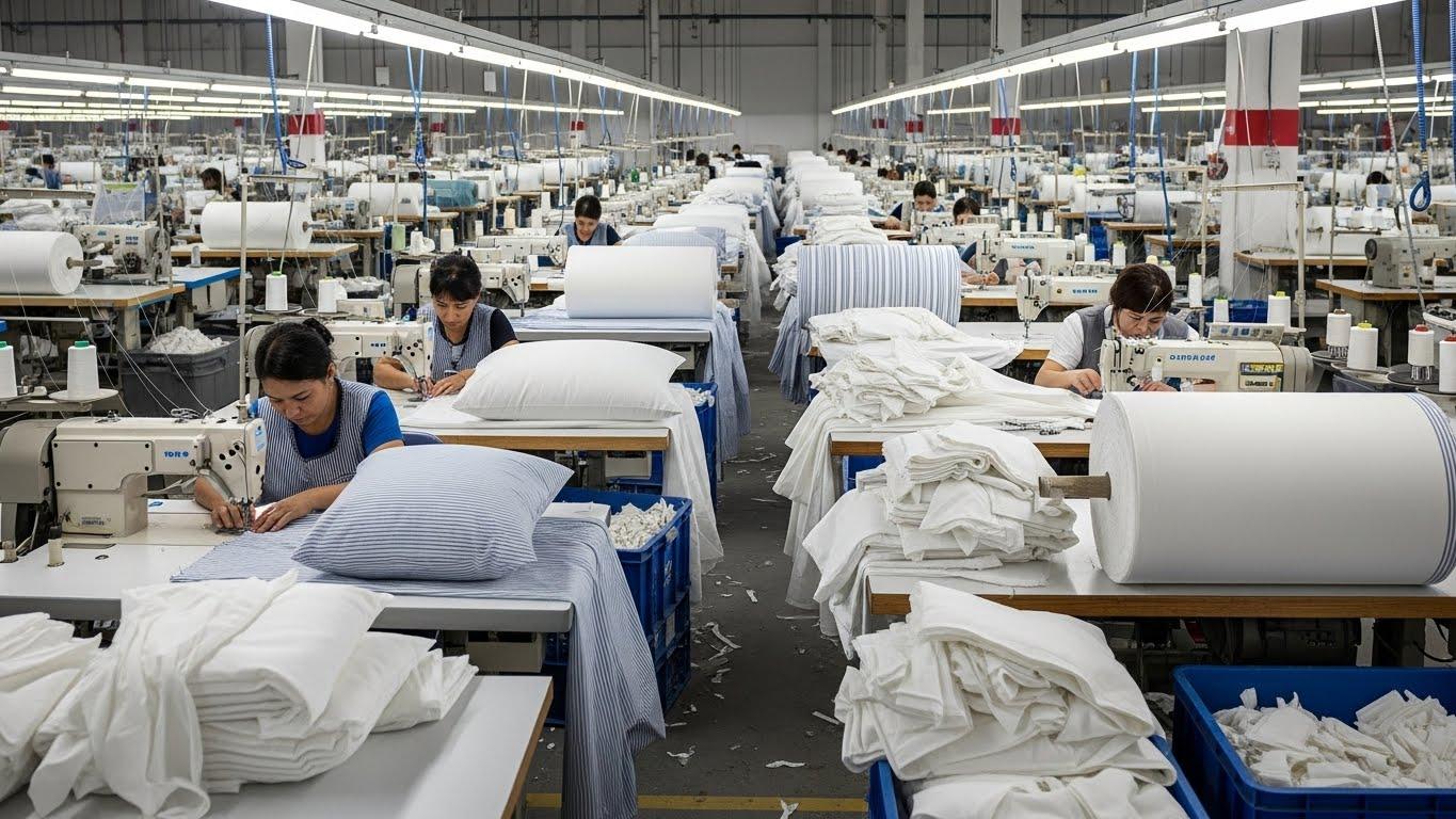 Швейное производство из хлопковых тканей для домашнего текстиля