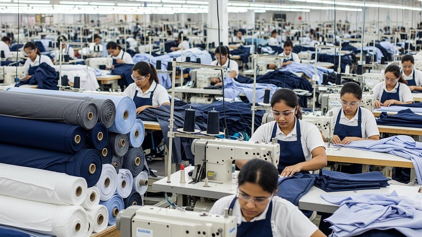 Швейное производство из хлопковых тканей для корпоративной одежды