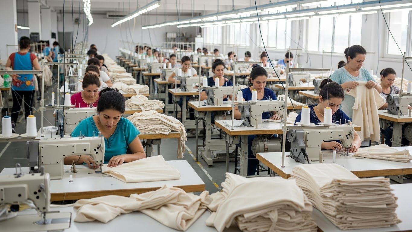 Швейная фабрика по пошиву одежды из хлопковых тканей для женщин