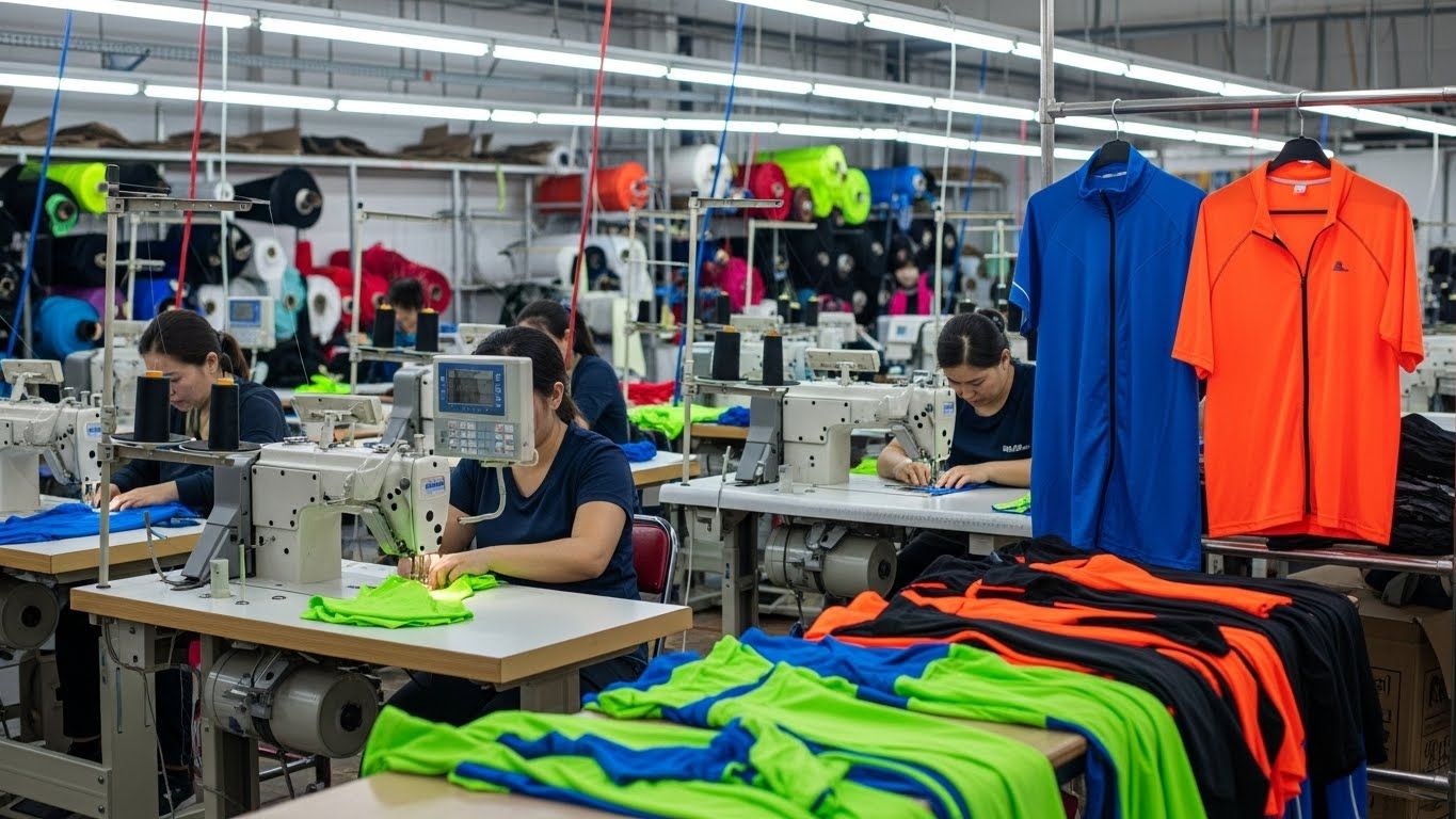 Швейное производство из синтетических материалов для спортивной одежды