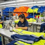 Швейное производство из синтетических материалов для рабочей одежды