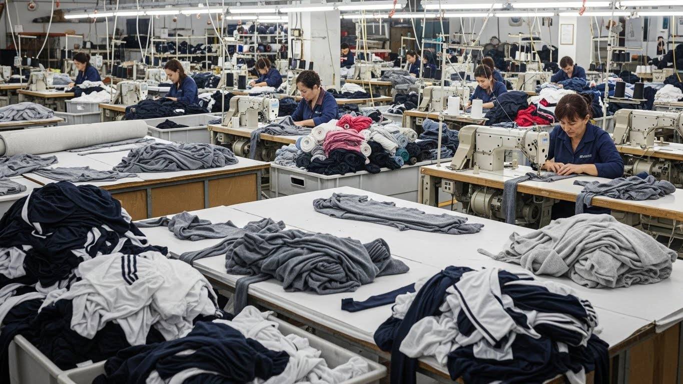 Швейное производство из трикотажных полотен для одежды