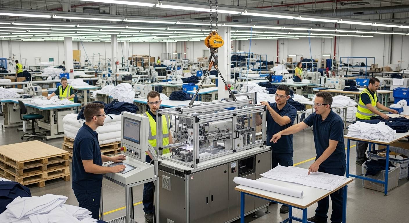 Установка нового оборудования на швейном производстве