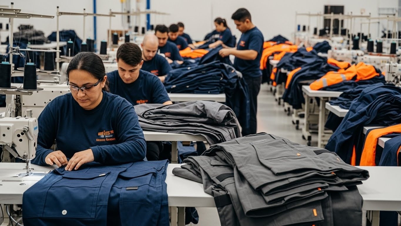 Швейное производство рабочей одежды из плотных технических тканей