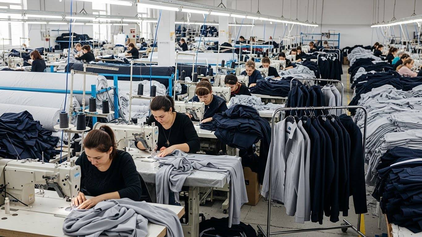 Швейная фабрика по пошиву брендированной одежды из синтетических тканей