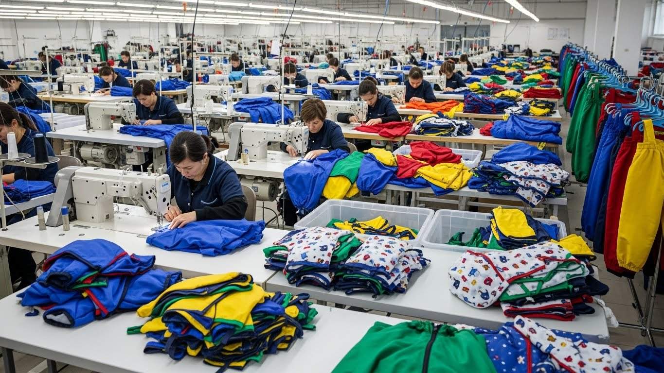 Швейная фабрика по пошиву одежды из мембранных тканей для детей