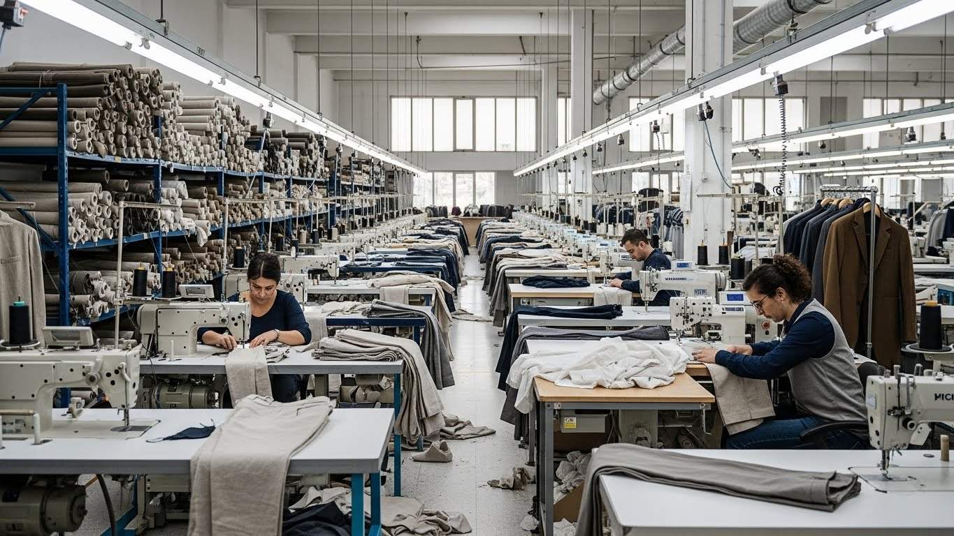 Швейная фабрика по пошиву одежды из натуральных тканей для мужчин