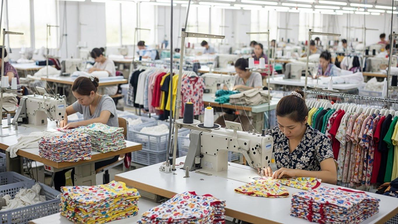 Швейная фабрика по пошиву одежды из натуральных тканей для детей