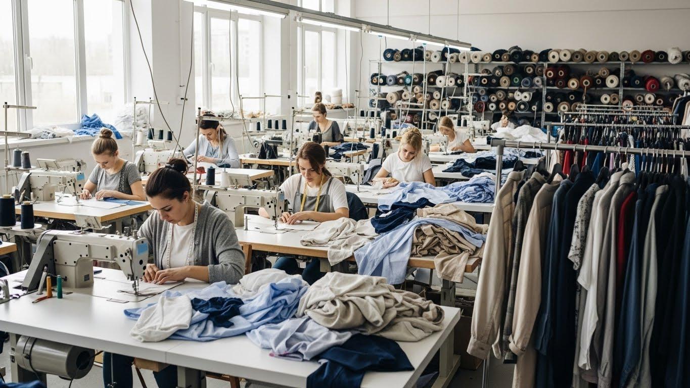 Швейная фабрика по пошиву одежды из натуральных тканей под заказ