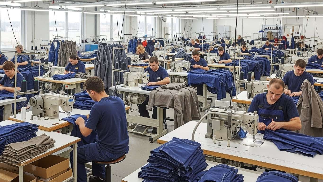 Швейное производство для строительства спецодежды