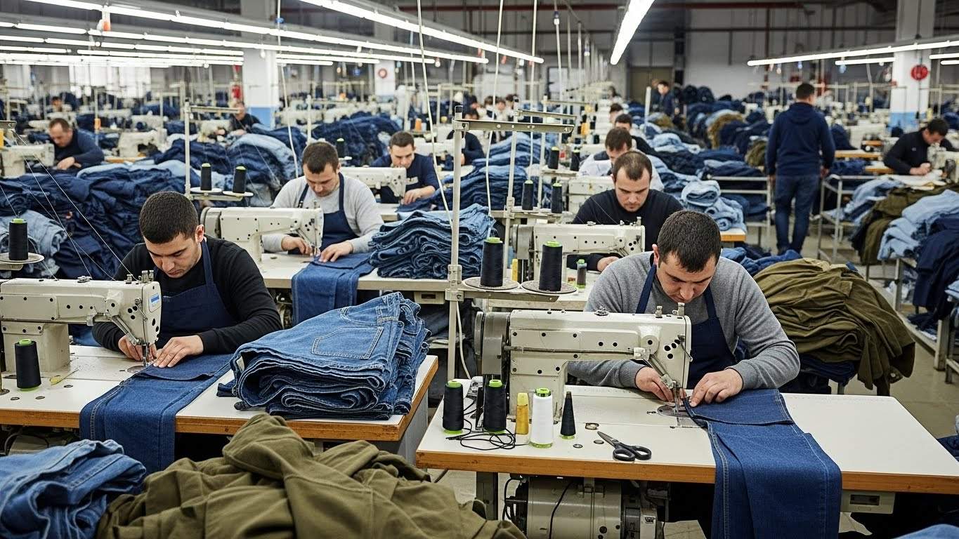 Швейная фабрика по пошиву одежды из плотных тканей для мужчин