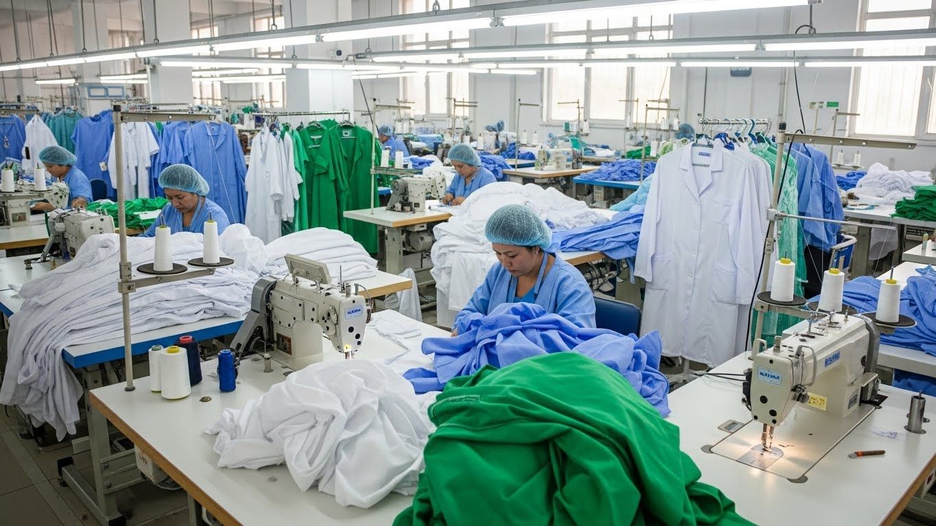 Швейное производство для медицины медицинской одежды