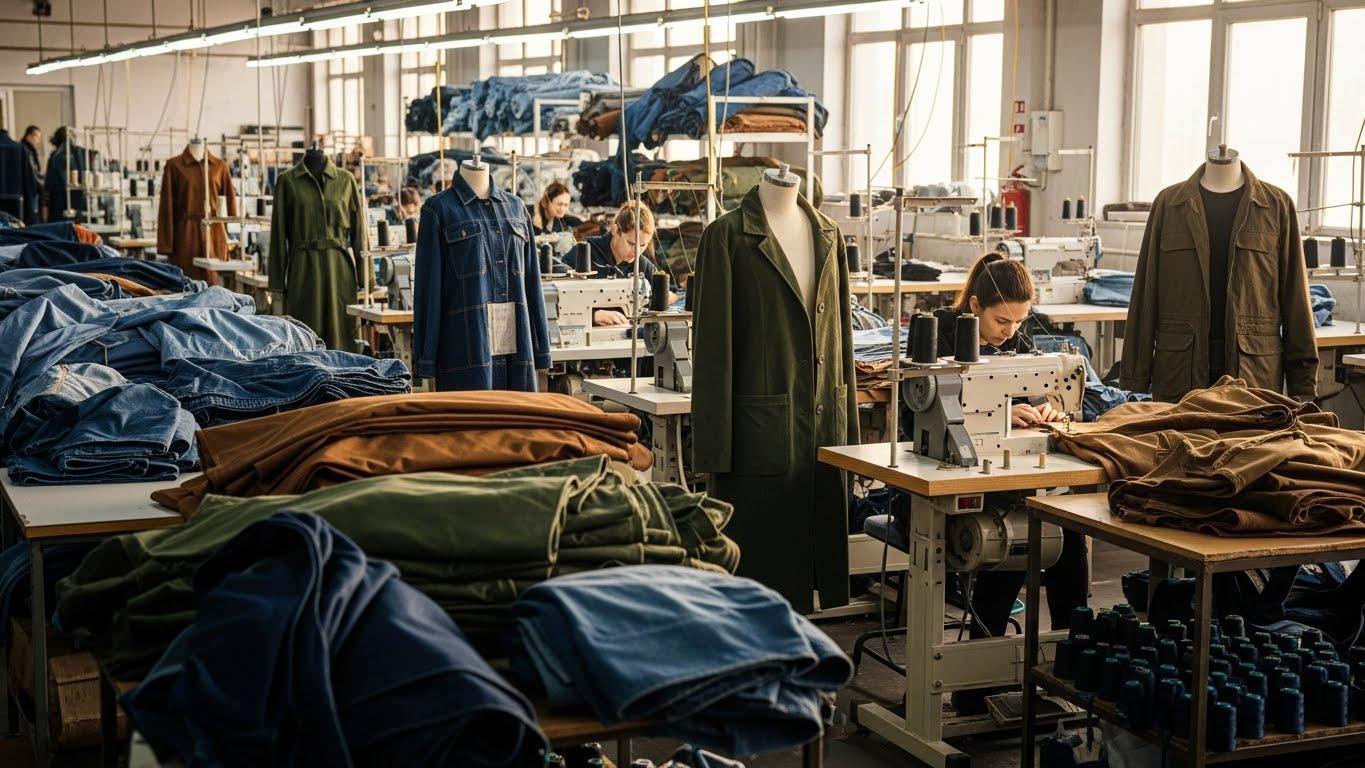 Швейная фабрика по пошиву одежды из плотных тканей для женщин