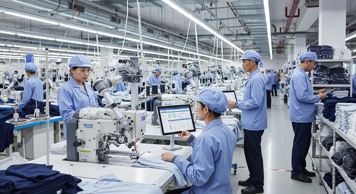 Процесс работы на швейном производстве