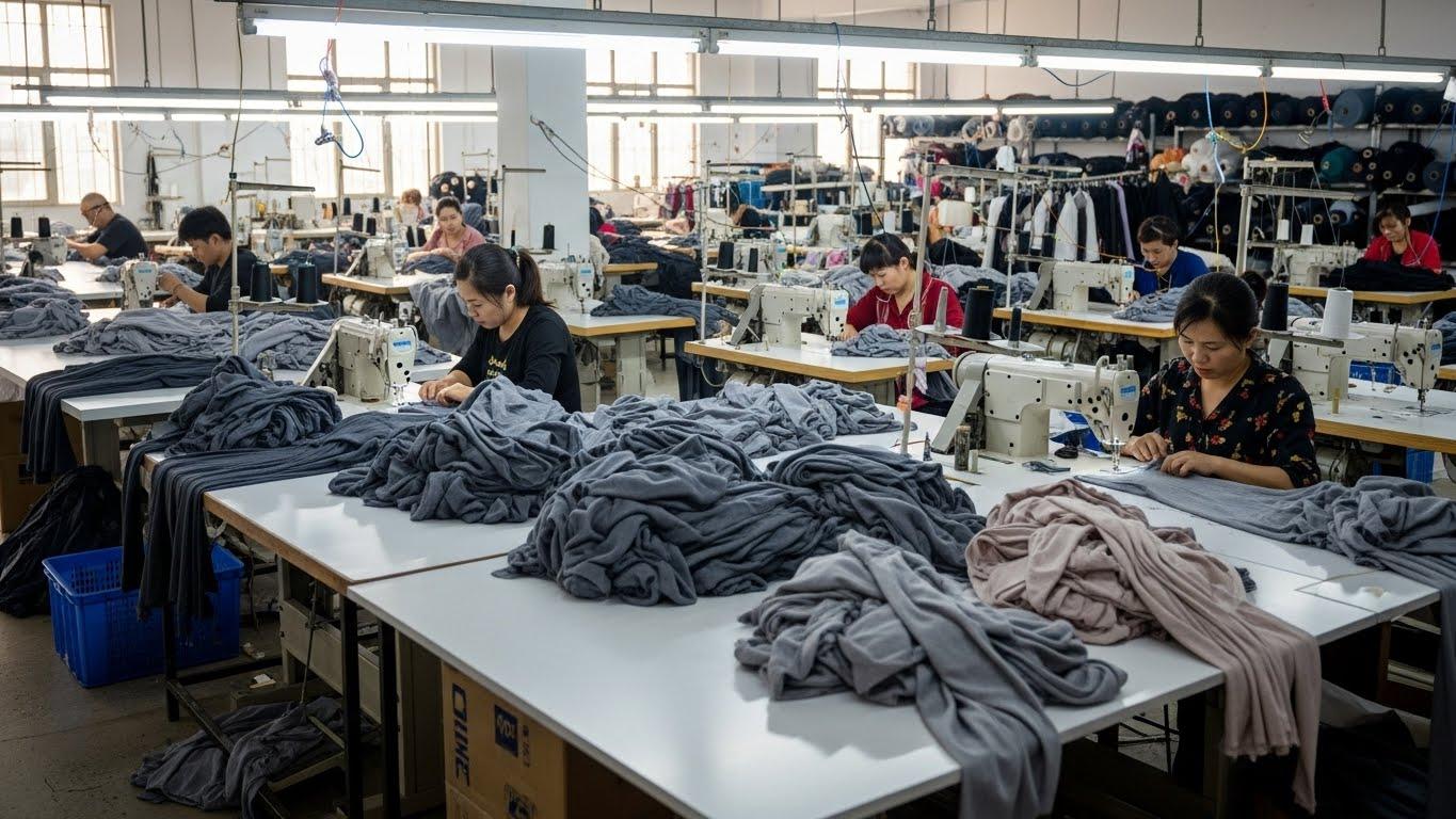Производство повседневной одежды на швейной фабрике Швейная фабрика по пошиву повседневной одежды