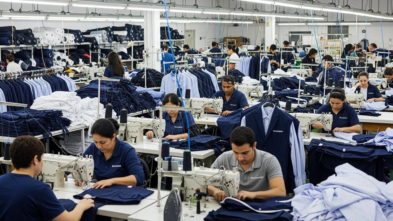 Швейное производство для сферы услуг корпоративной одежды