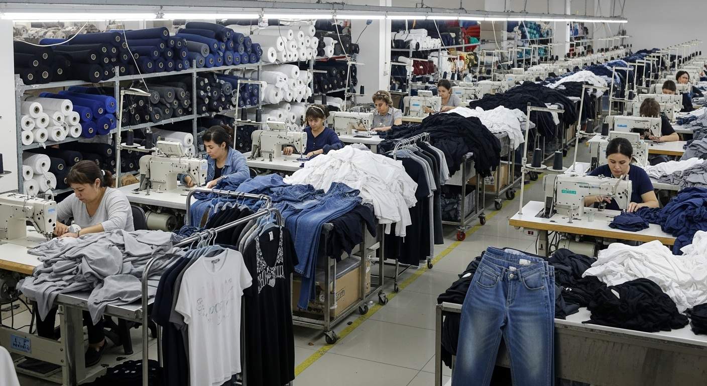 Пошив одежды серийного производства для повседневной носки