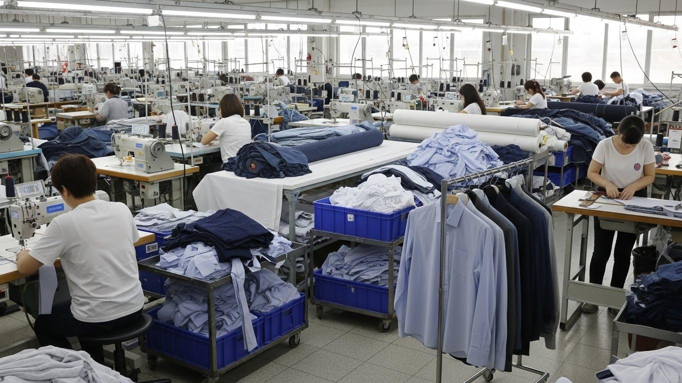 Массовое производство мужской одежды