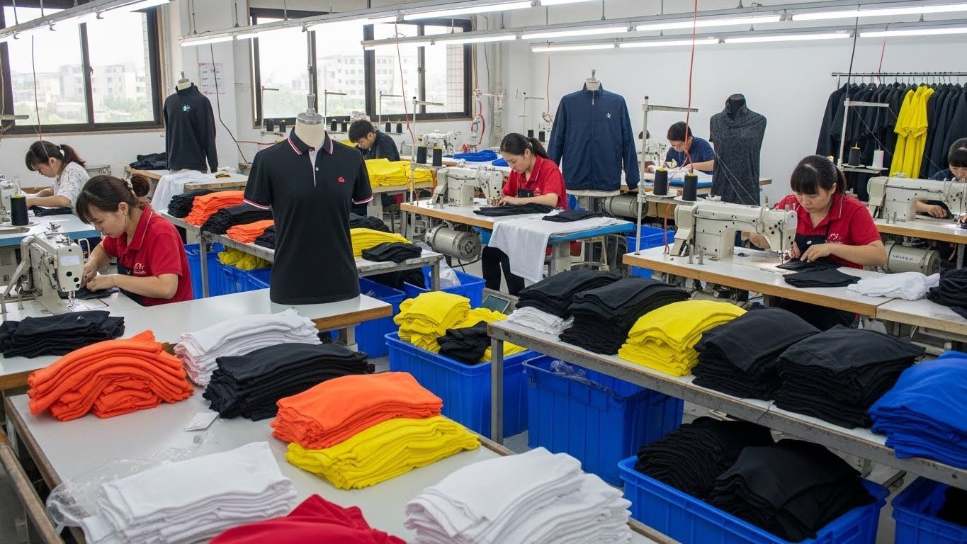 Производство средних партий промо одежды