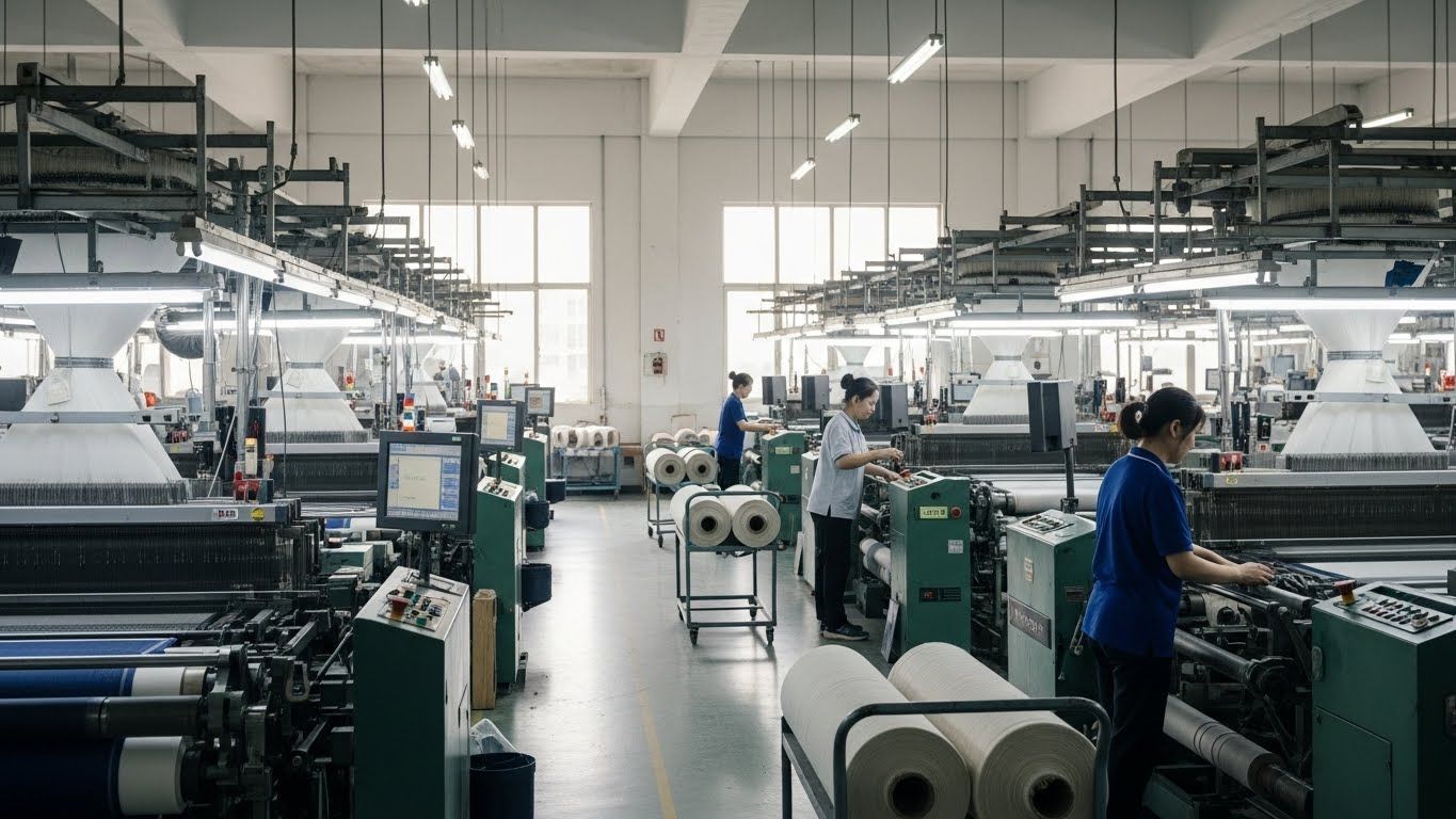 Средние партии текстильных изделий на производстве