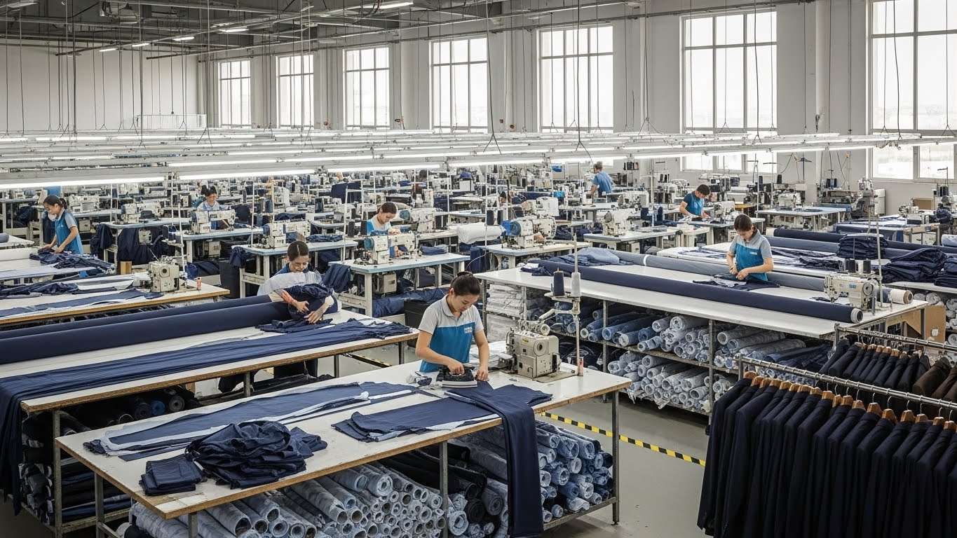 Швейная фабрика промышленного производства одежды для мужчин