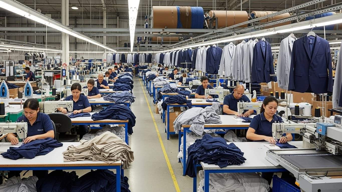 Швейная фабрика промышленного производства корпоративной одежды