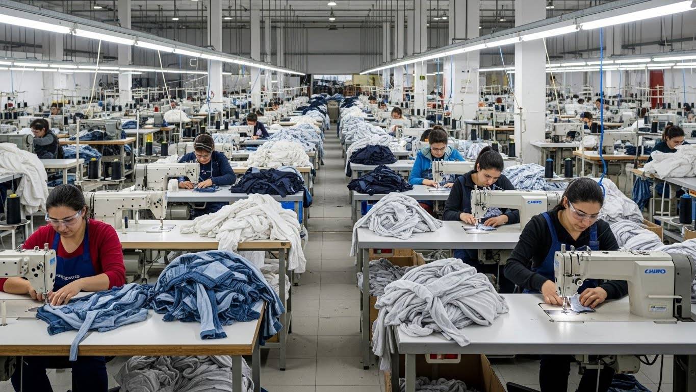 Массовое швейное производство текстильных изделий