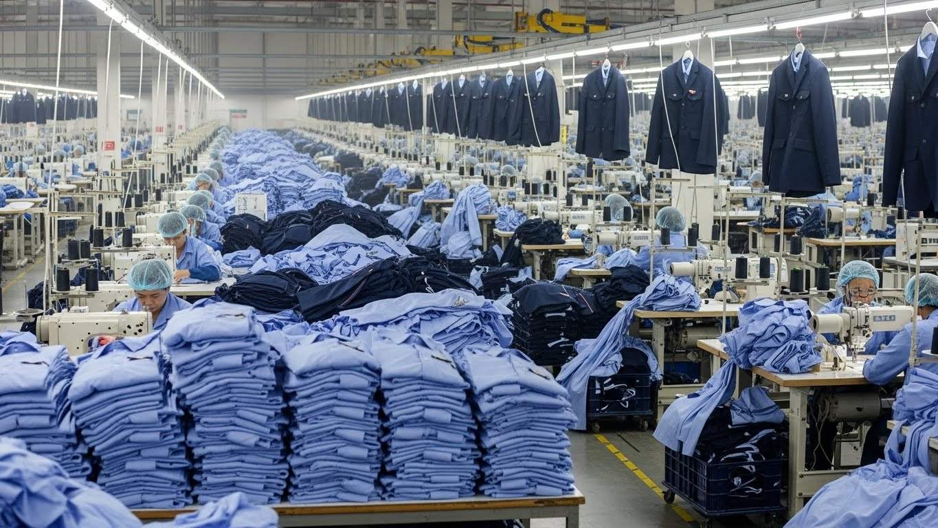 Массовое швейное производство униформы