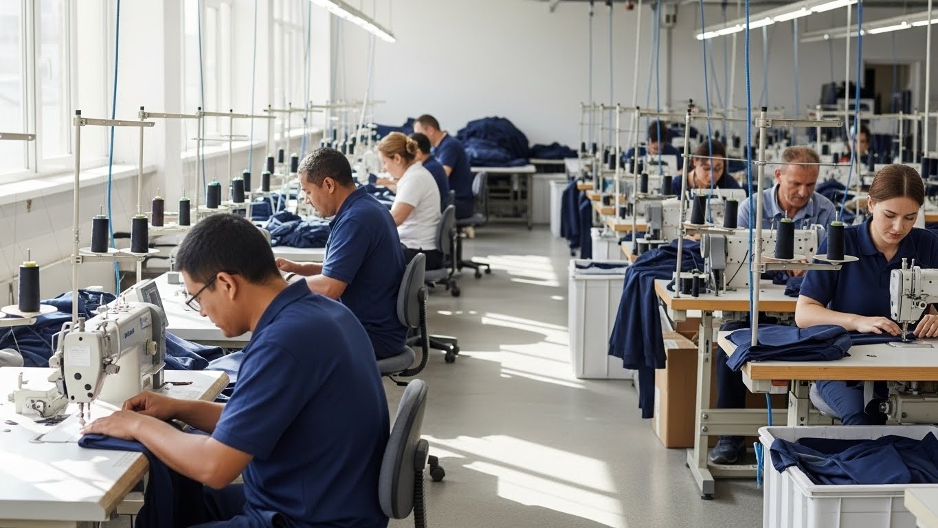 Швейное производство партий под заказ корпоративной одежды