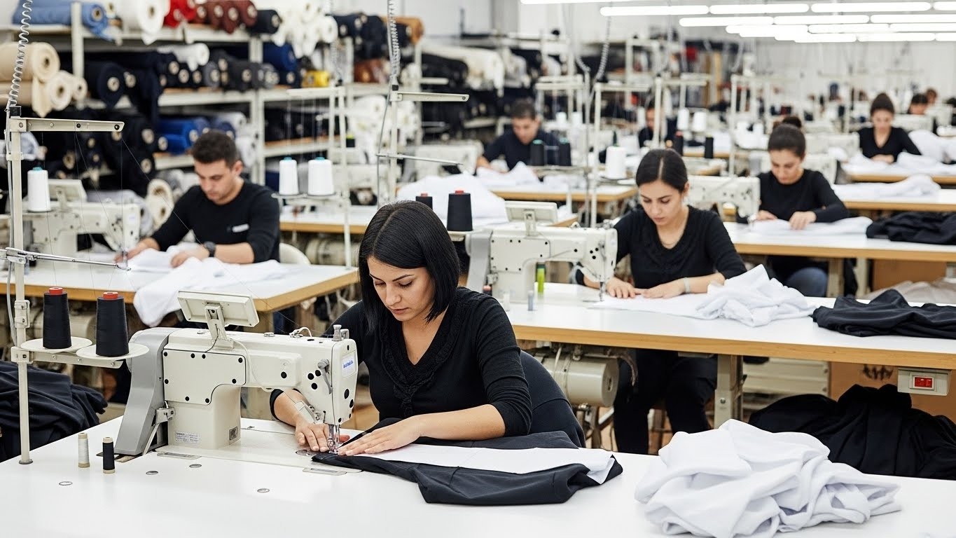 Швейное производство партий под заказ текстильных изделий