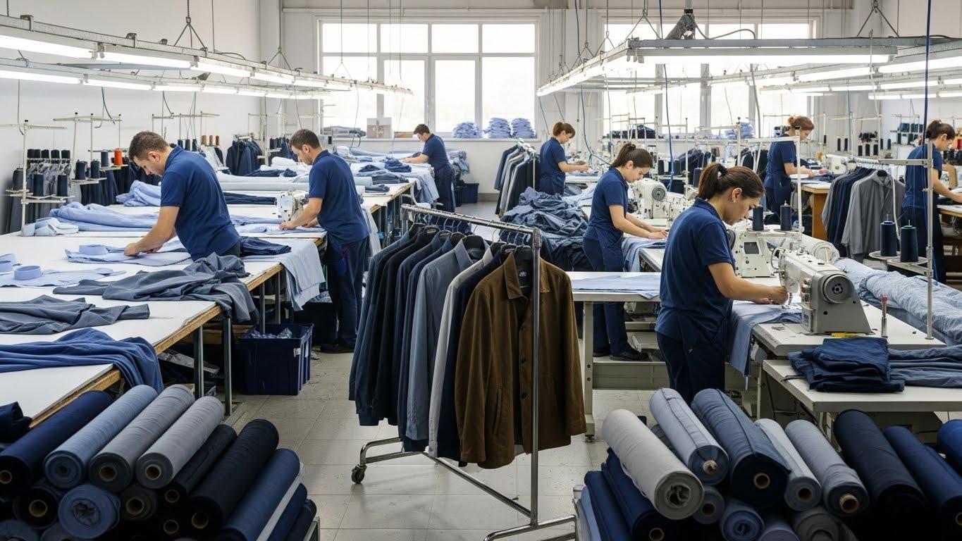 Швейная фабрика среднего класса по пошиву одежды для мужчин