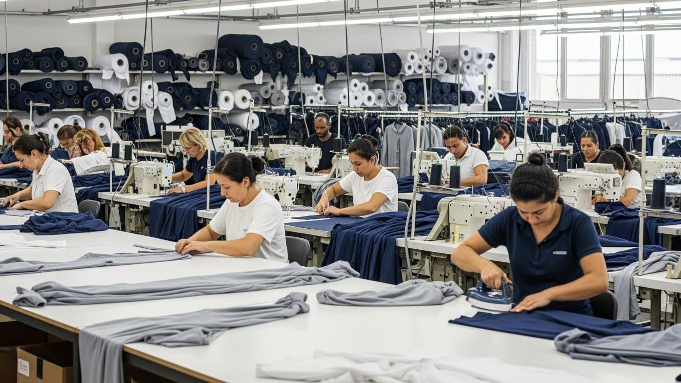 Швейная фабрика среднего класса по пошиву корпоративной одежды